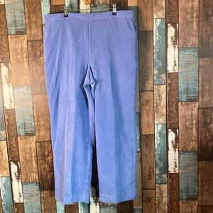 Alfred Dunner 18 purple elastic waist corduroy pants with pockets